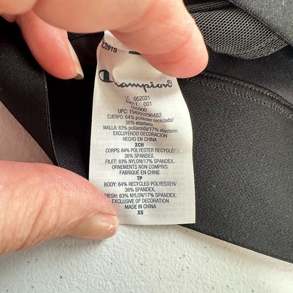 Champion Sports Bra XS Absolute Eco Shape Double Dry Racerback Pullover Maximum - Picture 5 of 8